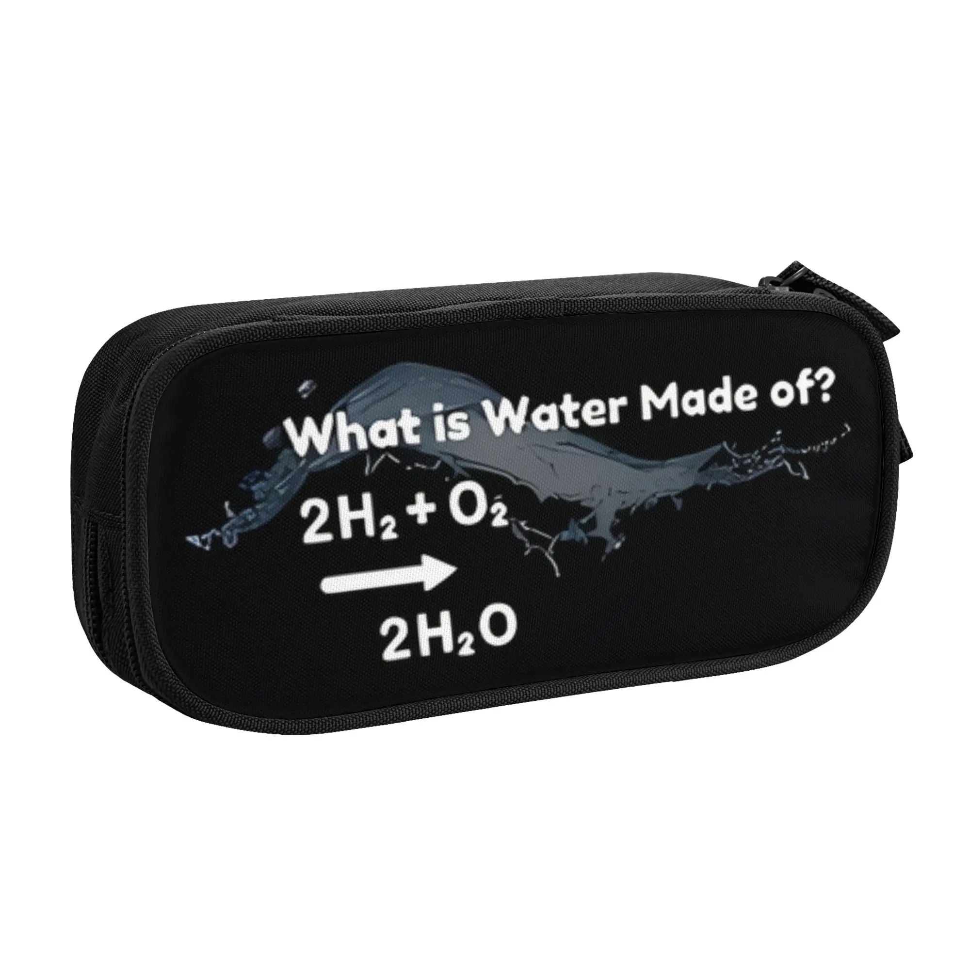 1 piece Lightweight What Is Water Made Of Pencil Case Teen Pen Bag Chemical Equation Office Stationery Bag