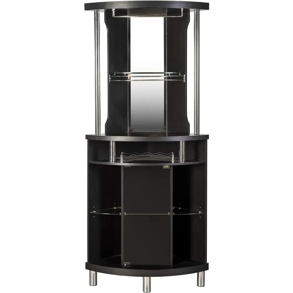 Corner Bar Unit Wine Rack Black Showcases Display Cabinet Refrigerator & Cabinets Shelf Furniture