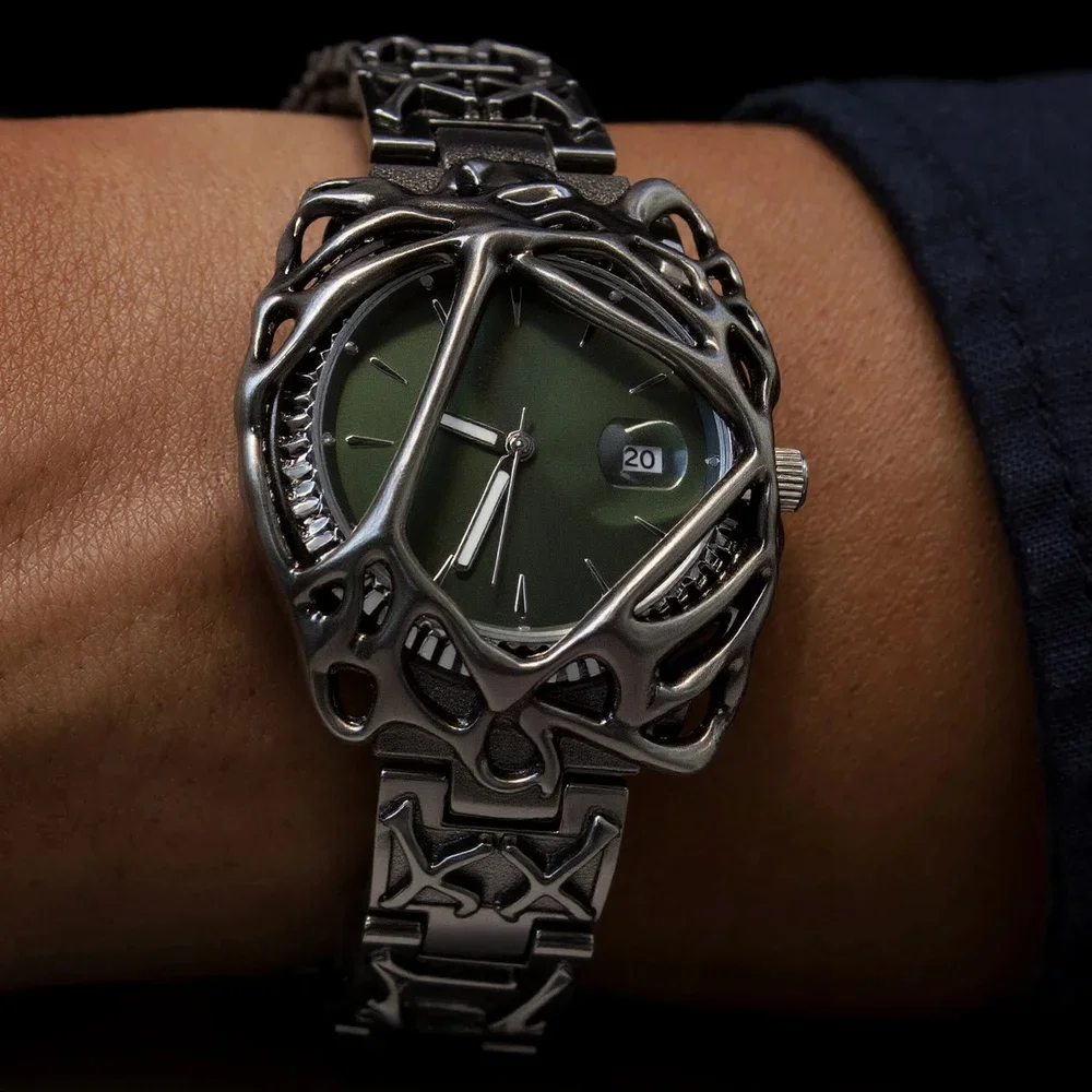 

Y2k черный зеленый циферблат унисекс кварцевые часы мужские антикварные алебастровые стильные мужские часы высокое качество оригинальные уникальные креативные часы AAA
