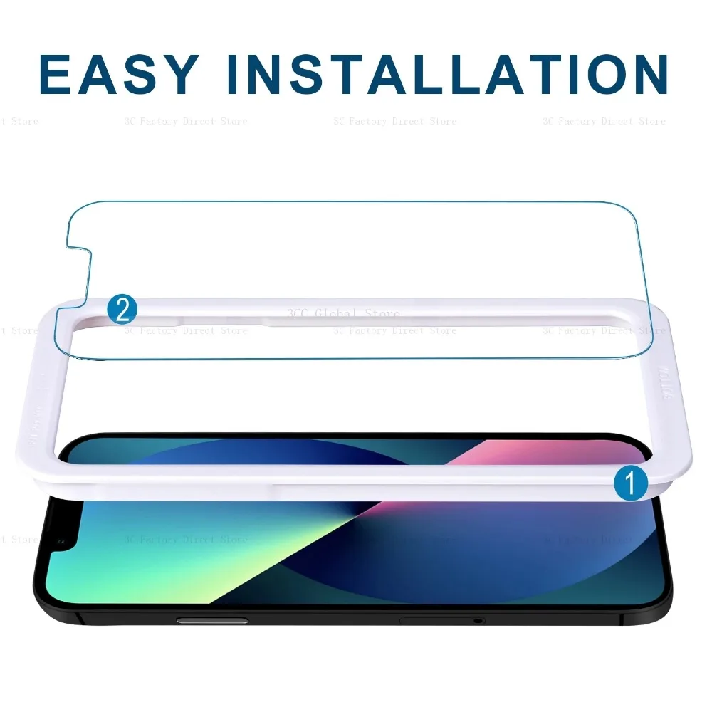 Protect Your Phone Screen with 3pcs HD Tempered Glass Screen Protector for iPhone 14 13 12 11 Pro Max 8 7 Plus XR Xs Max image 6