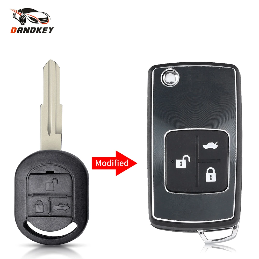 Dandkey Modified Flip Folding Key Shell For Chevrolet Epica 3 Buttons Remote Control Keyless Entry Auto Car Key Case Cover