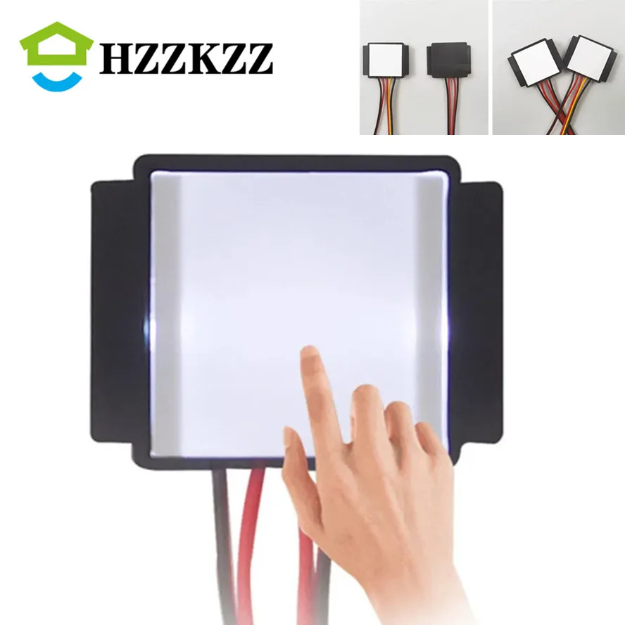 Hzzkzz-モノクロ電気調光ミラー、タッチスイッチ、バスルームミラー、化粧鏡、LED、トリコロール、調整可能、DC 12v、24v