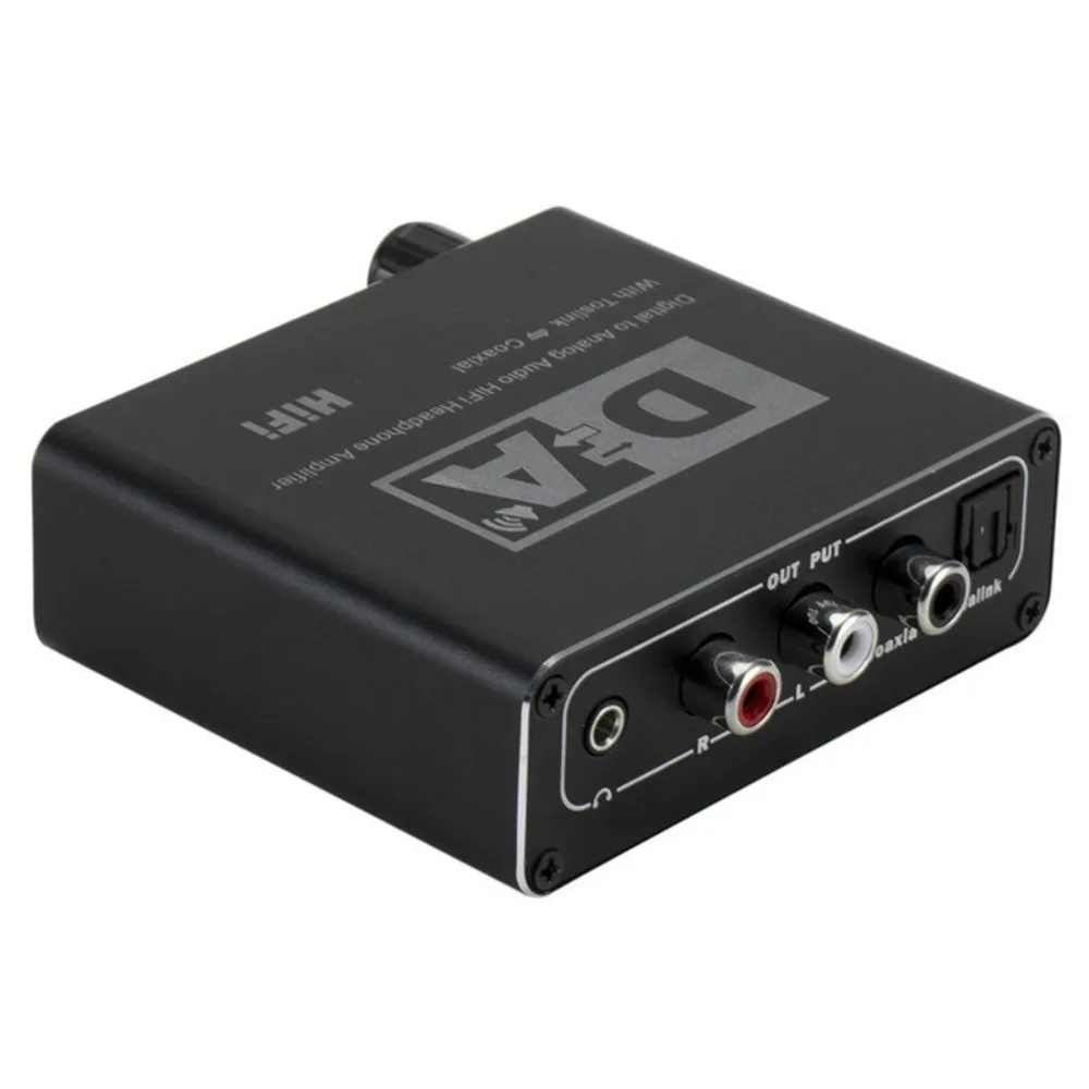 RL Audio Converter DAC Digital To Analog Audio Converter Bidirectional Switch Toslink 192KHz R/L RCA