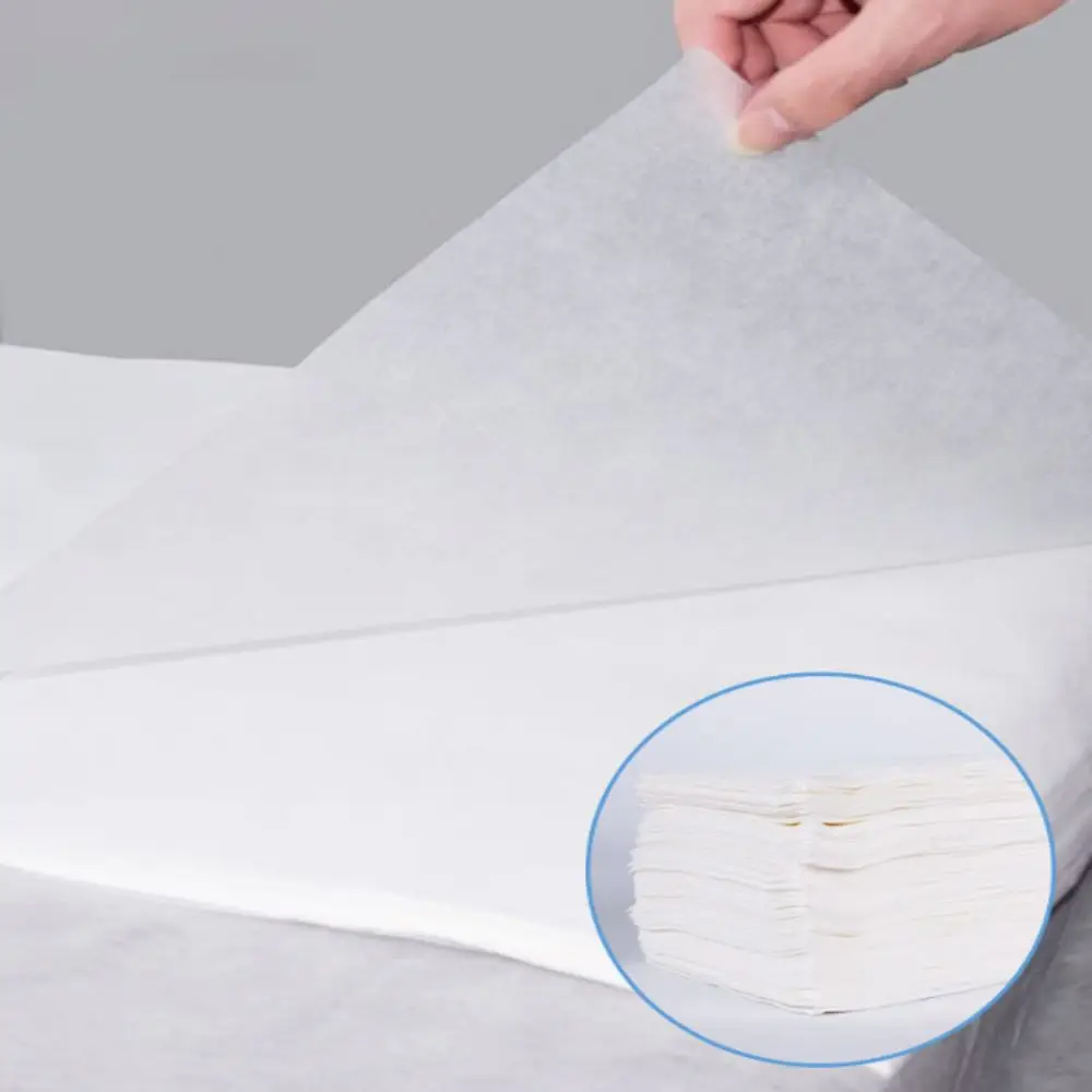 100 Piece Non-woven Fabric Disposable Pillow Cover Oil-resistant Waterproof Massage Bed Foot Pad Rectangular Large Size