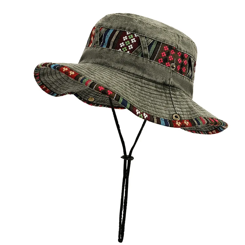 Summer Retro Casual Sun Hat Outdoor Fisherman Hat for Men Women UV Protection Unisex