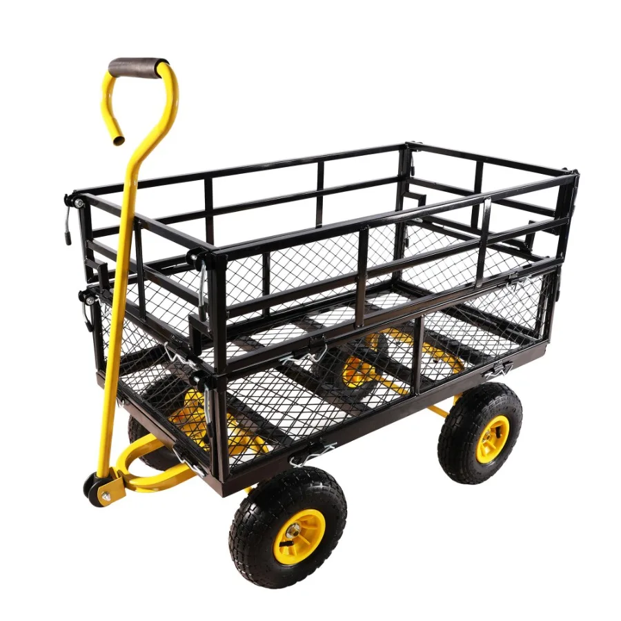 

Wagon Cart Садовые тележки делает ее легче транспортировать дрова Yw+Black