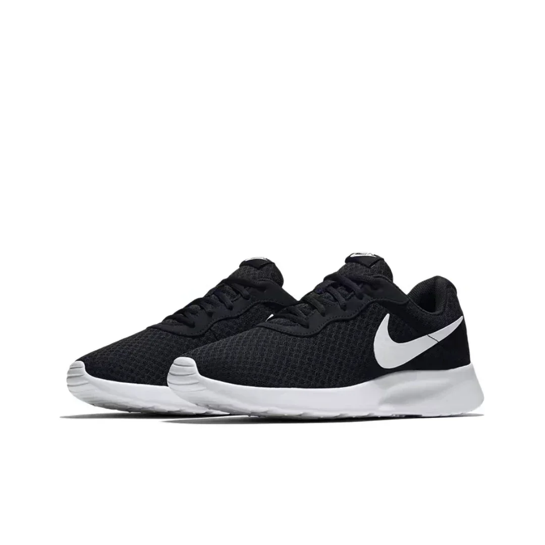 Nike Tanjun Men and Women Running Shoes Simplicity Shock Absorption Sneakers Breathable Black Oreo Sneakers Couple Style Comfort