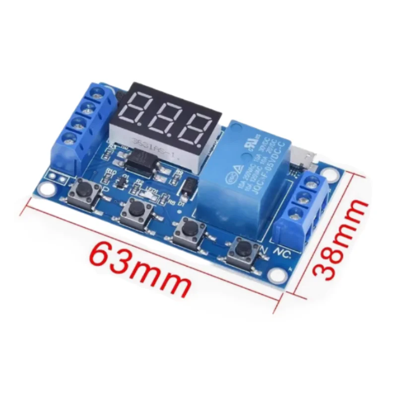 6-30V Relay Module Switch Trigger Time Delay Circuit Timer Cycle Adjustable
