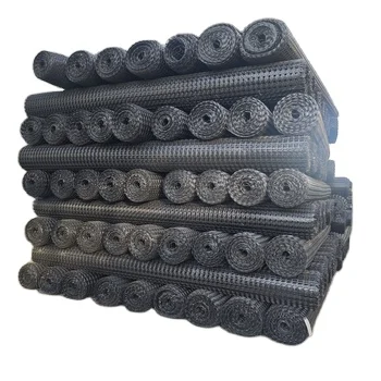 Geogrid 30KN minerario biassiale PP resistente alla corrosione ad alta resistenza Nero
