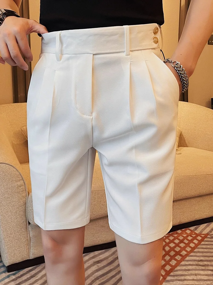 

Neapolitan Men's ort Pants Summer New Sle Pure Color Casual Five-Point West Pants Faionable Trendy High-End Feeling Mid...