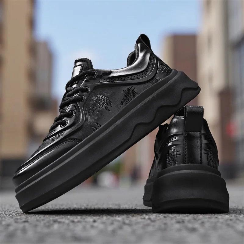 

Мужская дышащая повседневная обувь на толстой подошве, летняя нескользящая уличная прогулочная обувь Joker на мягкой подошве, модная молодежная спортивная обувь для доски