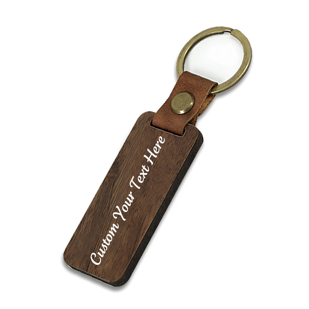 

Personalized Wooden Keychain with Laser Engraving Personalized Name Keychain for Birthday Gift Keychains, Wedding Gift Keychain