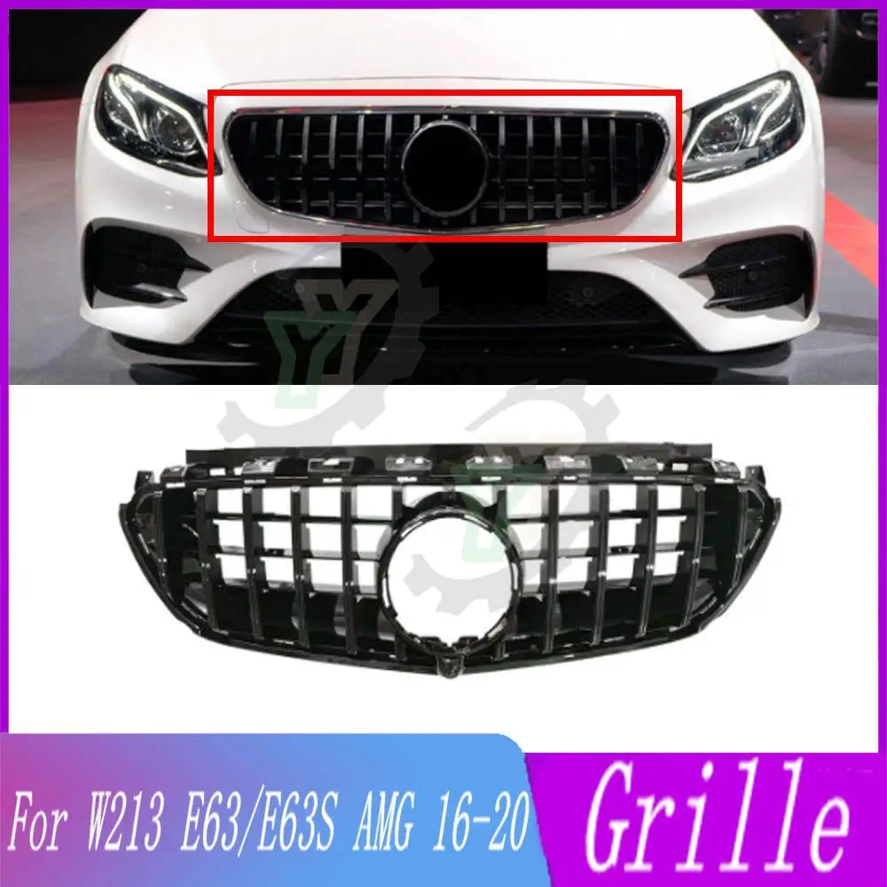 

Front Bumper Grille Upper racing Grill For Mercedes Benz W213 E63/E63S AMG Model GT R 2016 2017 2018 2019 2020 Car Accessory