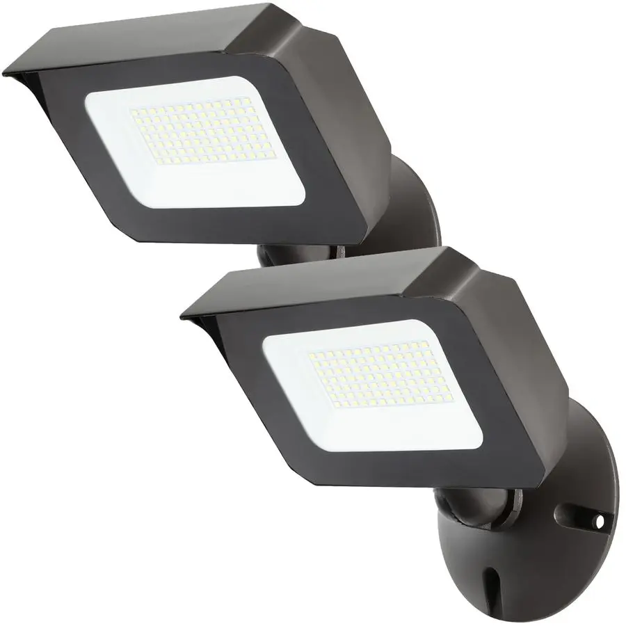 

Уличный светодиодный прожектор Dusk to Dawn 60W с 1-2 кронштейнами для крепления, 5000K 7800LM 120V, водонепроницаемый, ETL, для систем безопасности