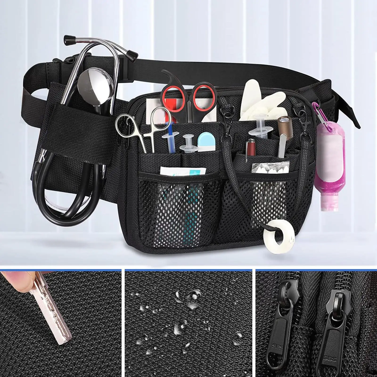 

Поясная сумка для медсестры, держатель для стетоскопа, бандажные ножницы, многокомпонентный инструмент для медсестры, стетоскопы, клинические инструменты, поясная сумка, ветеринар