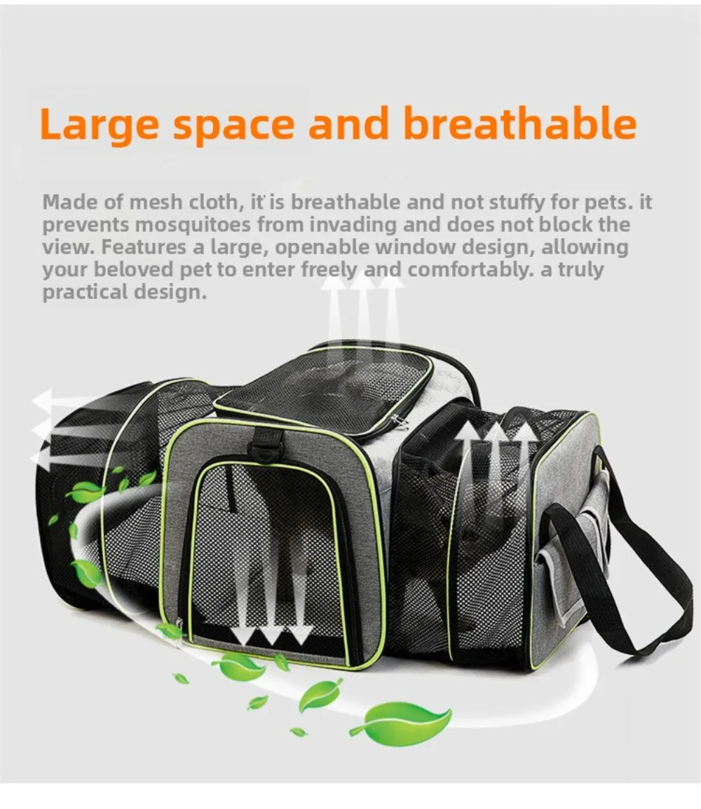 

Cat bag for outdoor use portable small dog car mounted pet breathable cat bag for outdoor use expandable handheld pet bag