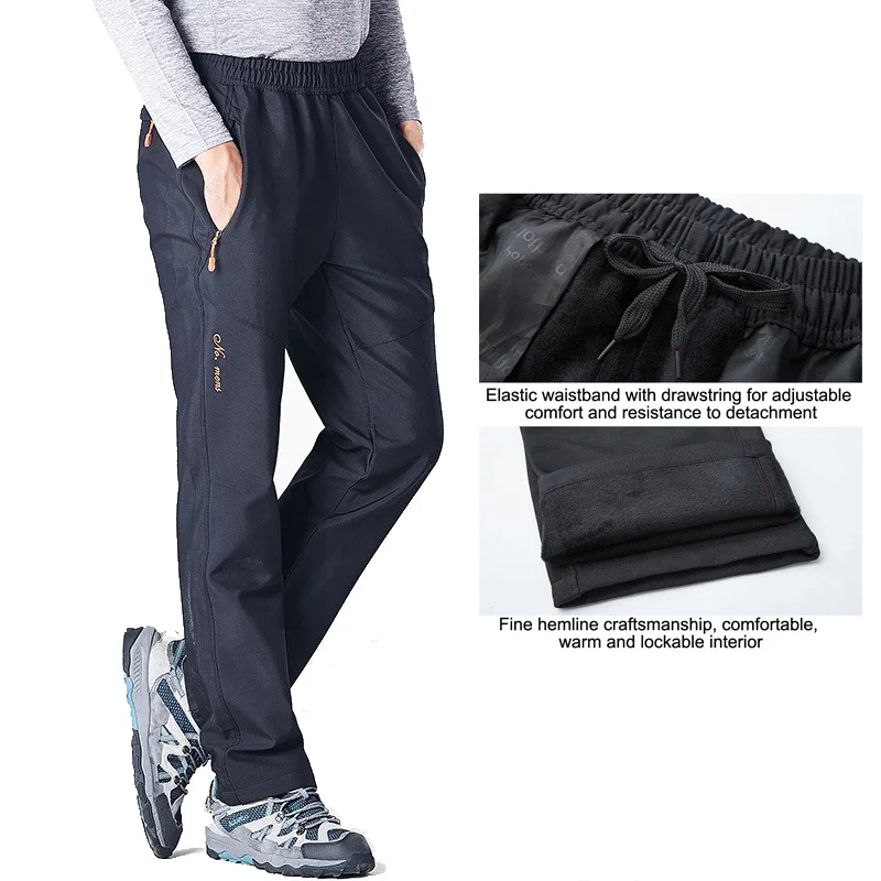 

Winter Men Hiking Pants Outdoor Camping Travel Women Windproof Snow Breathable Fleece Keep Warm Trekking Trousers