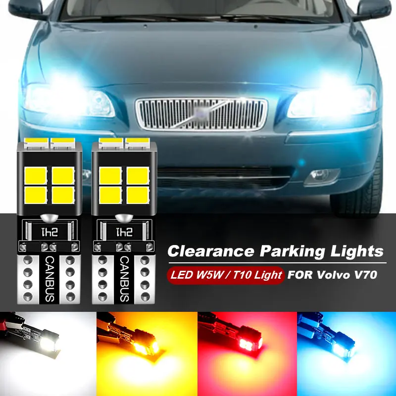 2Pcs For Volvo V70 1996-2014 2004 2005 2006 2007 2008 2009 2010 2011 2012 2013 LED Parking Light Clearance Lamp CANbus