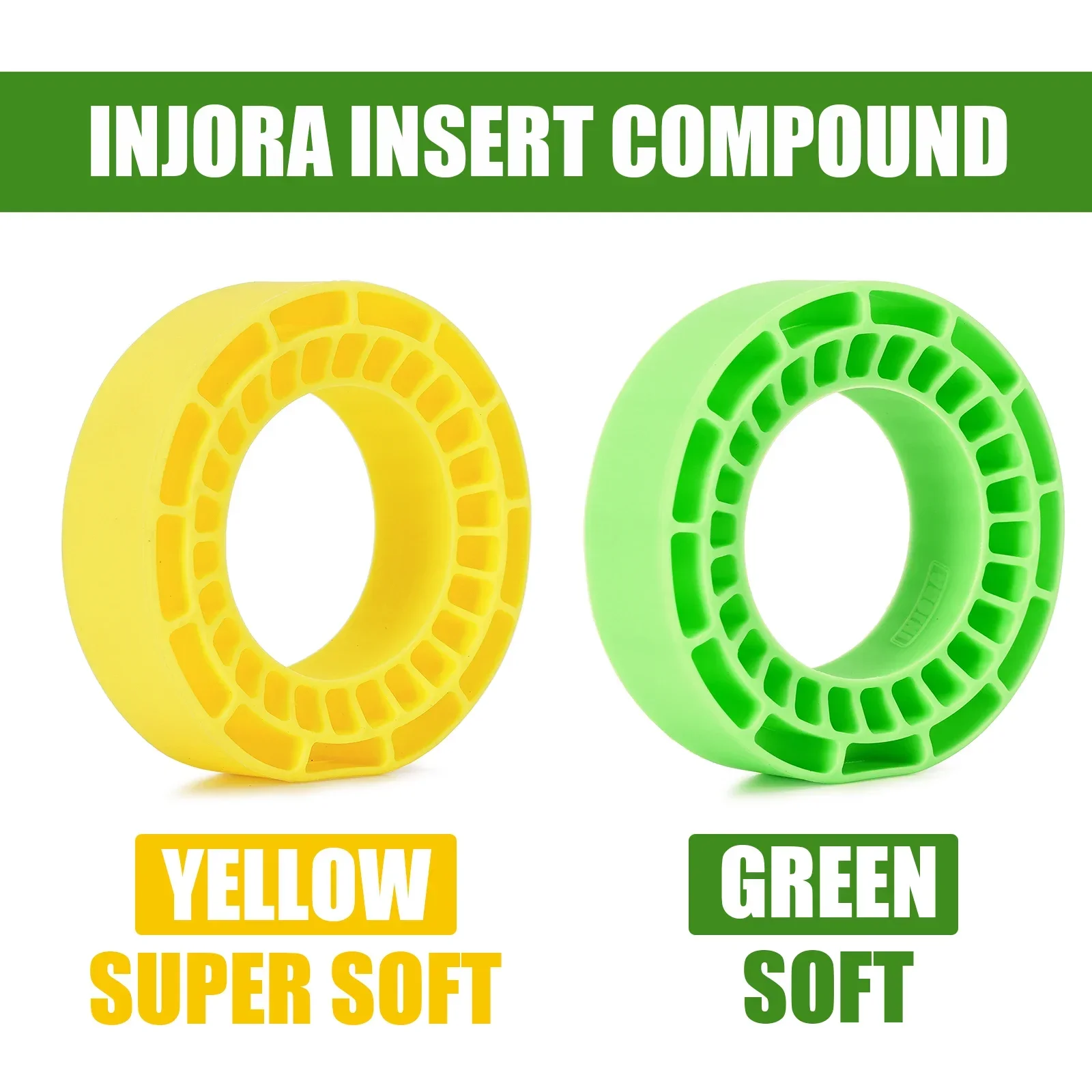 INJORA 4pcs Silicone Rubber Inserts for 64*24mm 1.3\