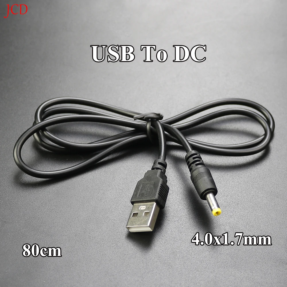 1pcs 80cm 5V USB To DC Power Charging Cable Charge Cord 4.0x1.7mm Plug 5V 1A Power Charging Cable for PSP 1000/2000/3000