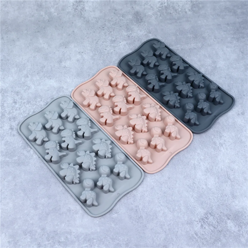 Multi Dinosaur Shaped Silicone Chocolate Cookies Cake Moulds Silicone Soap Candy Fondant Chocolate Kitchen Mould