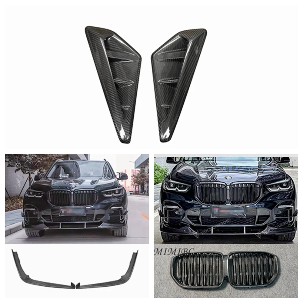 

FOR Bmw X5 G05 F95 Dry carbon fiber Fender Side Vent Grill Trim Replacement Body kits 2019 2021 2022