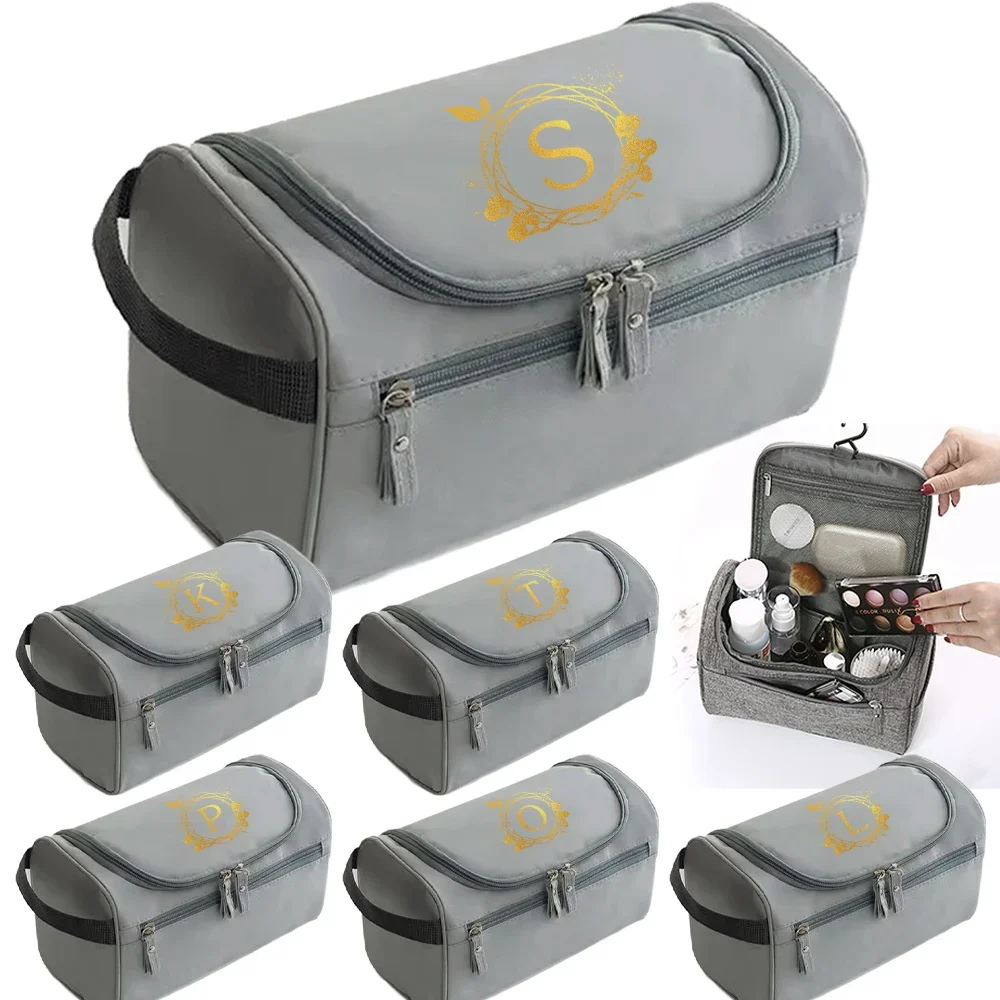 Wash Bag Wreath Printing Series Outdoor Women's Men's Universal Luxurious Portable Bathroom Big Capacity Toiletries Organizer
