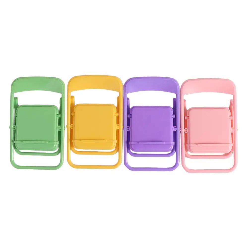 Creative Plastic Mobile Phone Holder Mini Chair Decorative Mini Chair Phone Stand ABS Foldable Mini Phone Holder Women