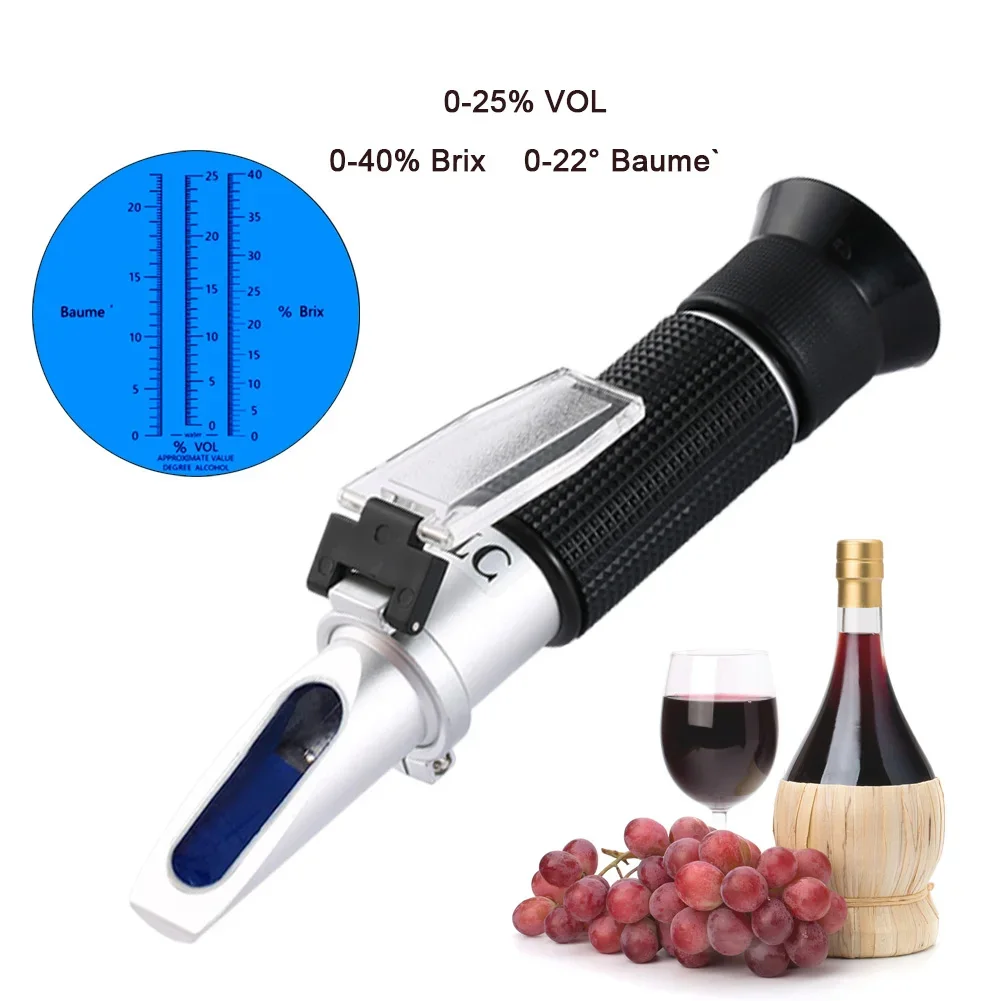 Yieryi Professional Wine Alcohol Refractometer PH Meter Soil pH Tester Wine Concentration Detector Soil Acidity Analyzer Monitor - Image 2