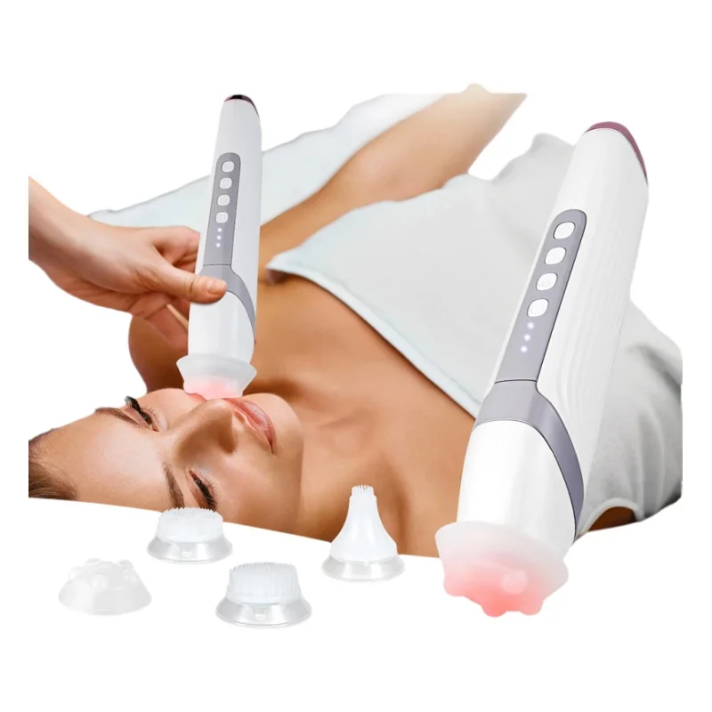 CO2 Bubble Pen 4 Tips Aqua Skin Face Cleansing SPA Beauty Device CO2 Pods Massager Portable Oxygen Bubble Facial Machine