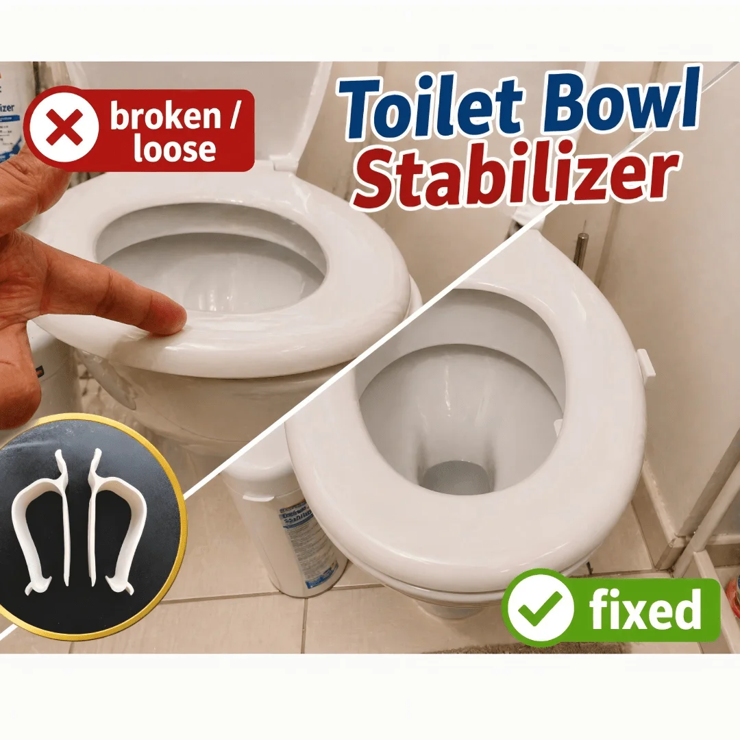 2 Pack Toilet Seat Stabilizers No More Wobble Quick Align Non Slip