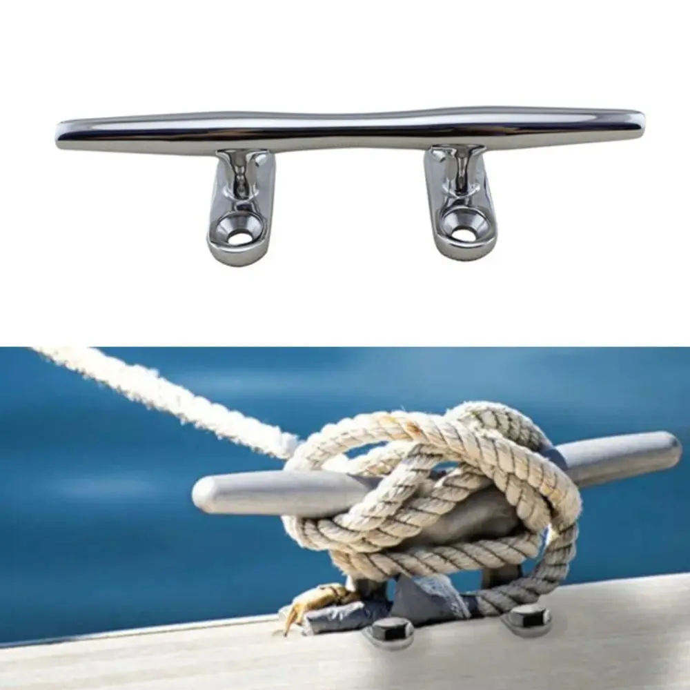 

316 Stainless Steel Marine Boat Dock Cleat Boat Mooring Accessories & Marine Hardware Yacht RV Low Flat Cleat 4/5/6/8/10/12 Inch