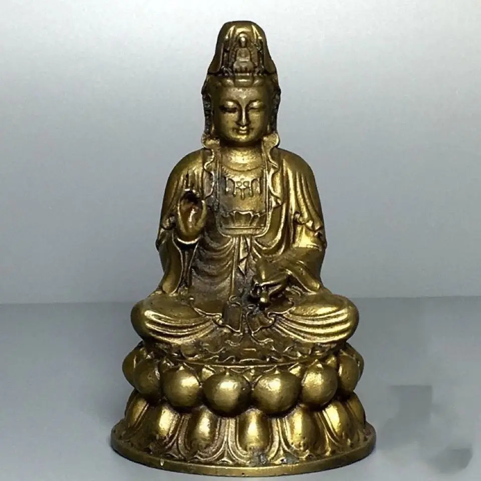 

brass old objects, clean bottles, sitting lotus, Avalokitesvara Buddha statue Bodhisattva bronze statue, old goods, old package