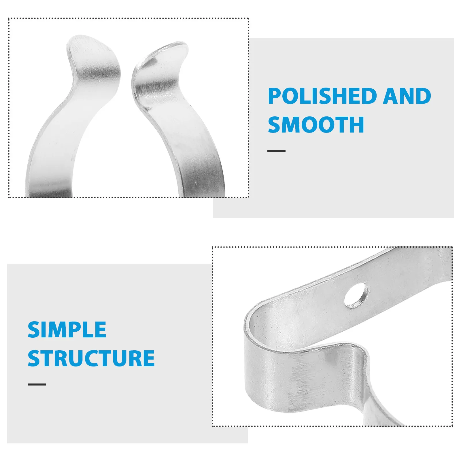 20Pcs Professional Metal Lamp Clamps U-Shape Light Clips LED Light Fixing Support Practical Lamp Clamps Bulb Accessory