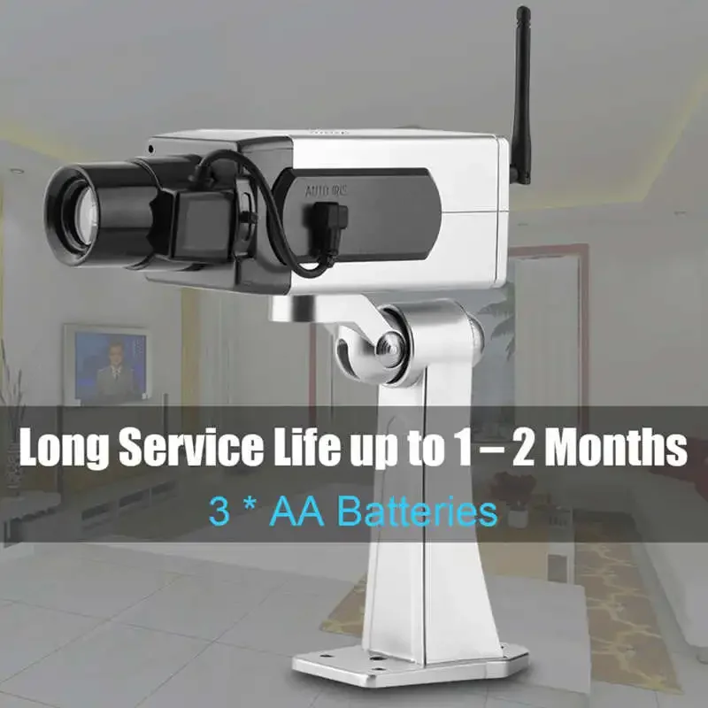 Bullet Dummy Fake Surveillance Security Camera Auto Movement Dummy Camera for Indoor & Outdoor