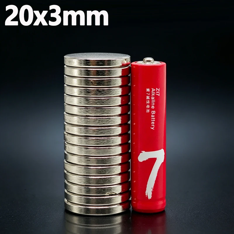20x3mm Magnet N35 NdfeB Permanent Magnetic Imanes 2/5/10/20/30pcs Round Shape 20*3mm Accessory Strong Neodymium Magnet