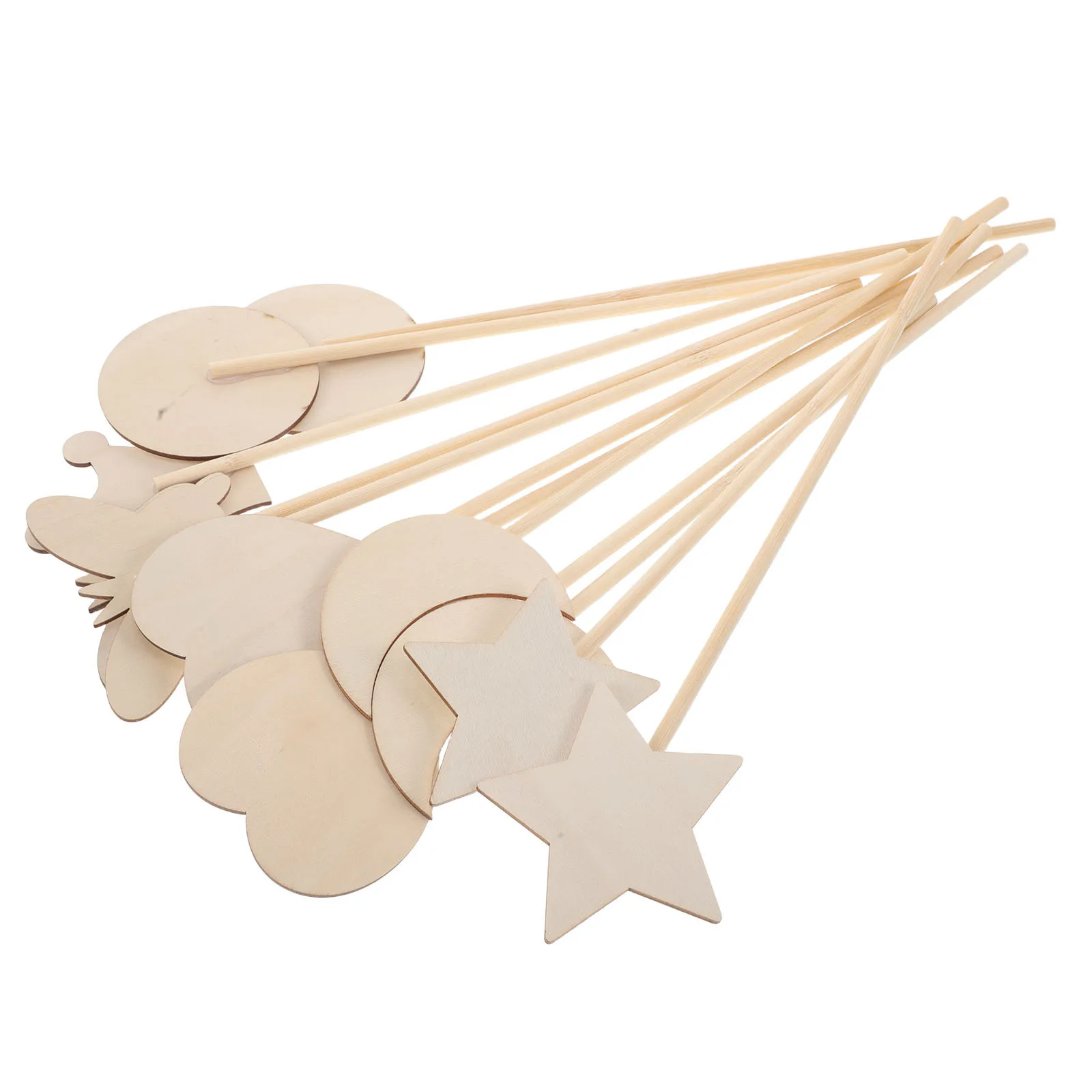 ชุดทำไม้กายสิทธิ์นางฟ้า 12 ชิ้น ชุดงานฝีมือ DIY ไม้กายสิทธิ์เจ้าหญิงแบบยังไม่เสร็จ ของขวัญงานปาร์ตี้สำหรับเด็ก ชุดตกแต่งวันเกิด