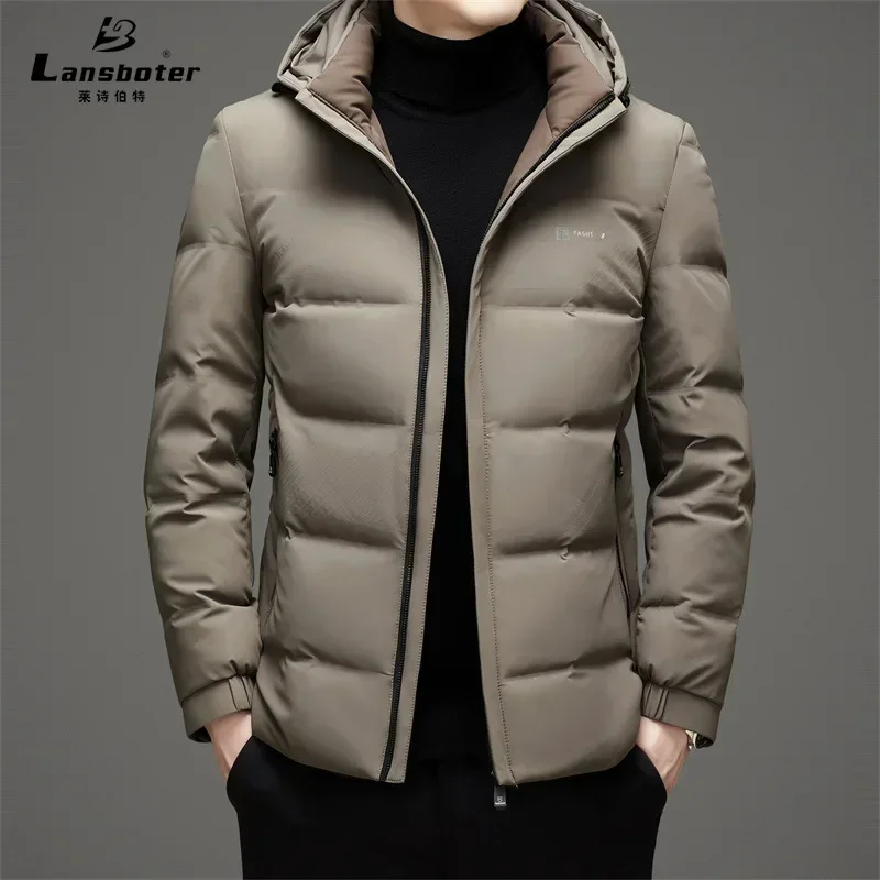 2024 Men\'s Autumn and Winter New Short down Jacket Youth Stand-up Collar Thermal Leisure down Jacket