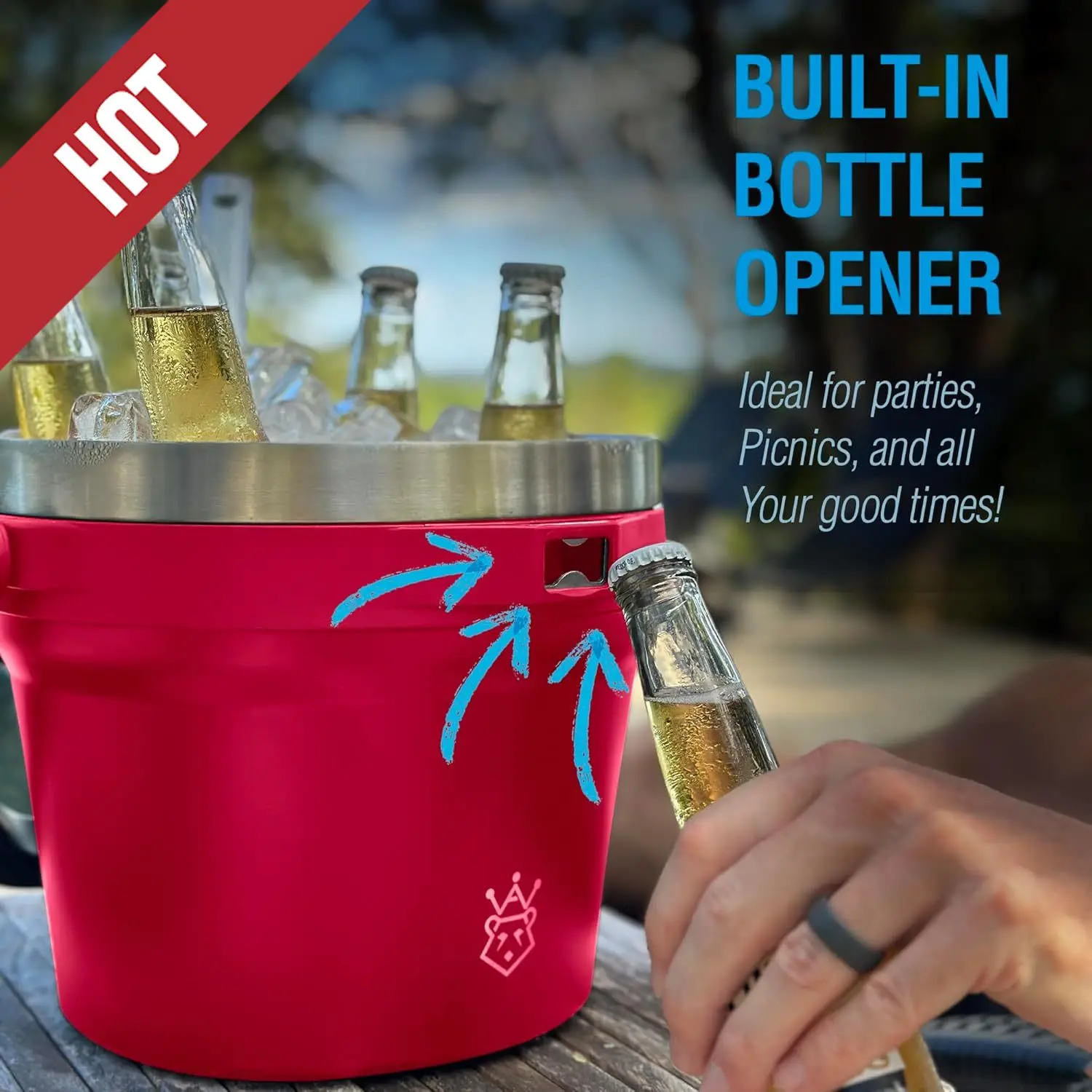 

Insulated Ice Bucket With Lid And Scoop - Extra Large Double-Walled Ice Bucket , Cocktail Bar, Stainless Steel Wine Chiller,cust