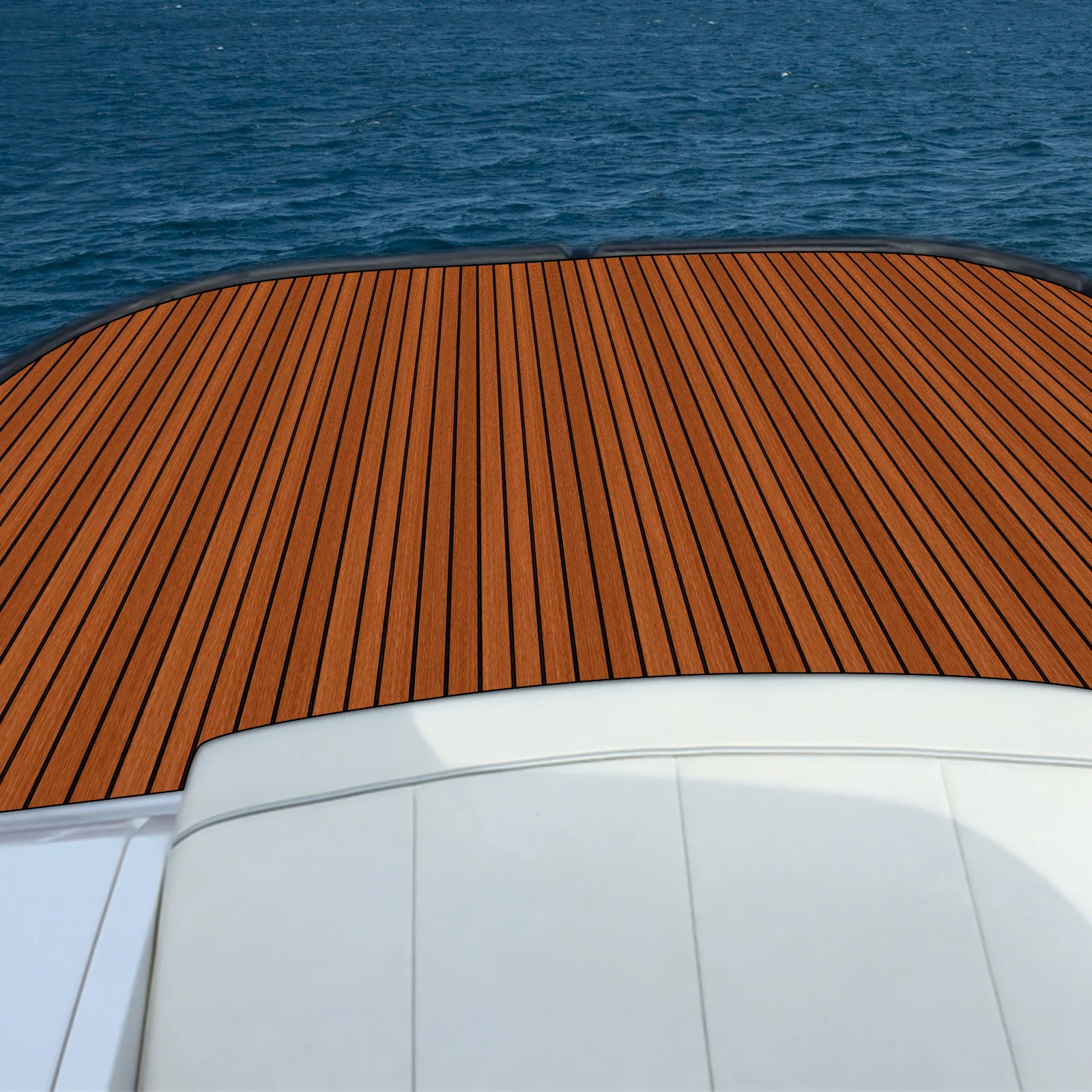 Boat Flooring EVA Foam Decking Sheet Faux Teak Marine Mat Marine Carpet Cooler Tops Seating Non-Slip Self-Adhesive Flooring