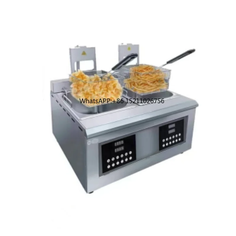 14L + 14L Fryer equipment  double cylinder lift computer electric fryer commercial house hold Fryer