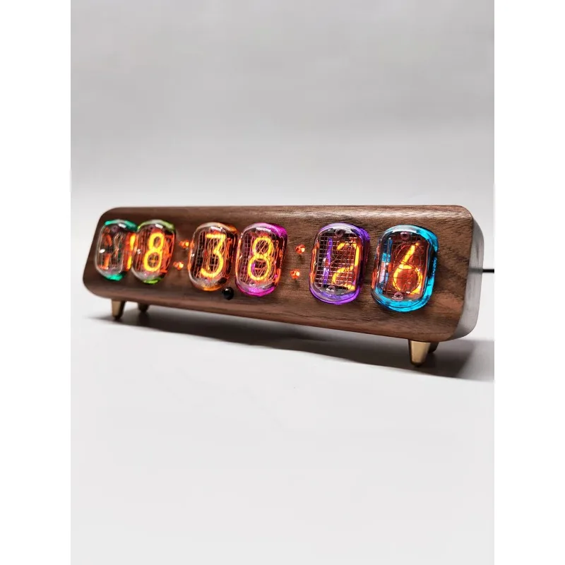 6-digit IN12 Glow Digital Tube Clock Mobile Bluetooth Controlled Glow  Electronic Desk Clock