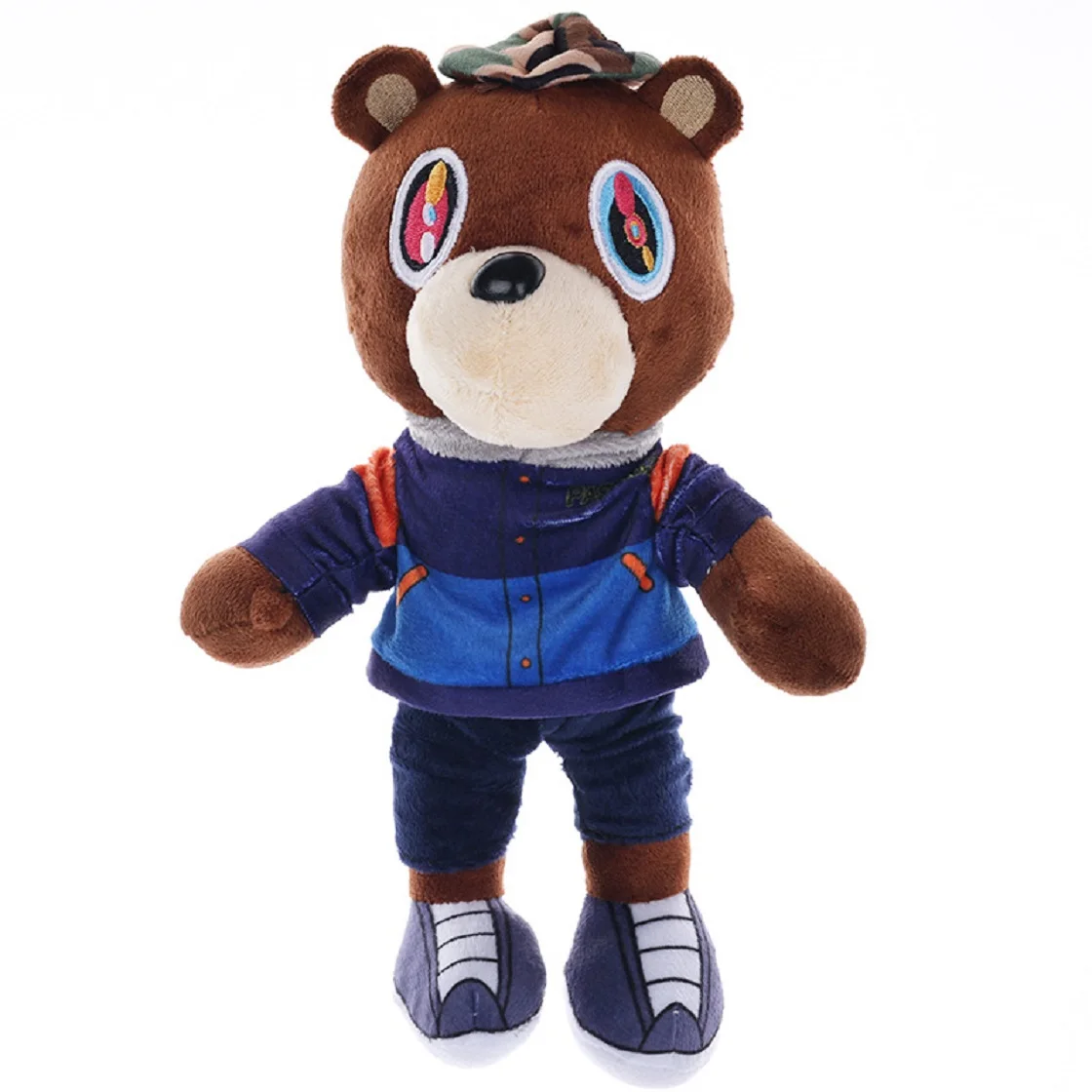 Kawaii Kanye Dropout Bear Teddy Bear Plush Toys Kanye West Graduation Soft Stuffed Home Room Decor Dolls for Kid Birthday Gift