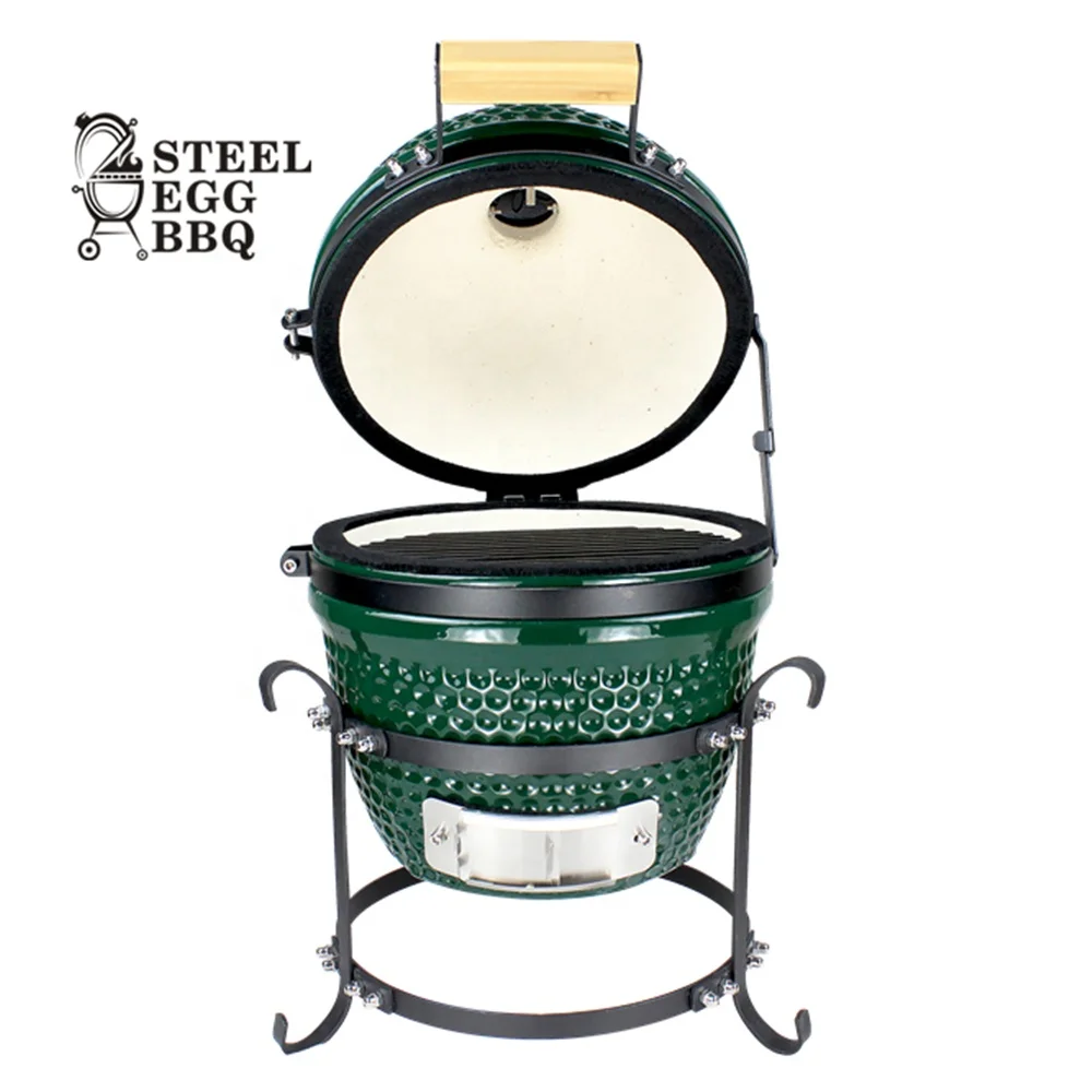 SEB KAMADO garden supplies akron mini green color egg bbq grill ceram cordierite ceramic smoker oven tandoor meat grillfor sale