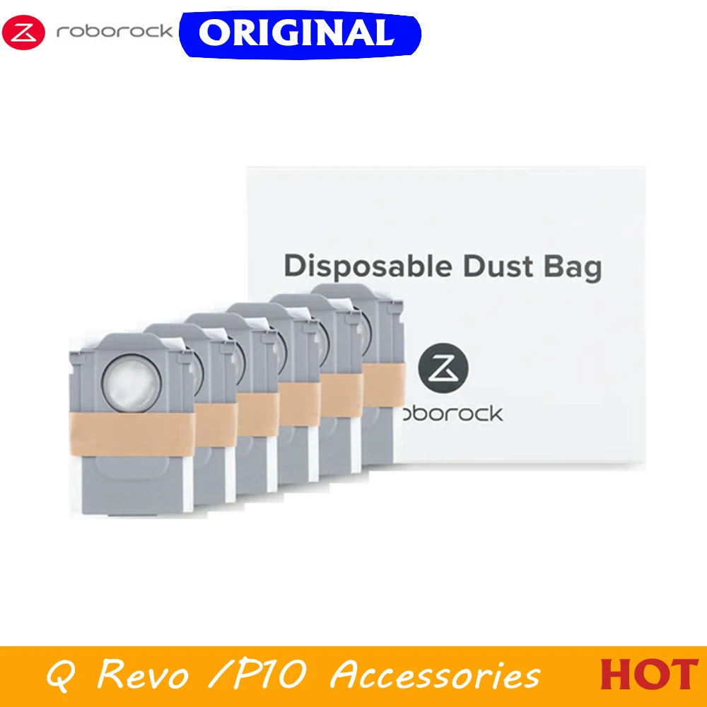 Original Roborock s8 maxv ultra Q Revo Curv /Q Revo series Dust Bags Accessories Vacuum Disposable dustbag  2.7L Large Capacity