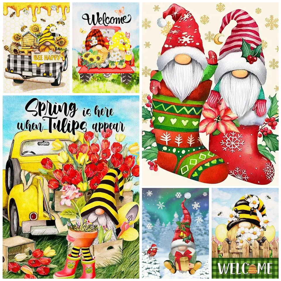 Christmas Gift Diamond Painting Cross Stitch Digital Painting Santa Kit 5D DIY handmade Christmas gift home decor YG4521