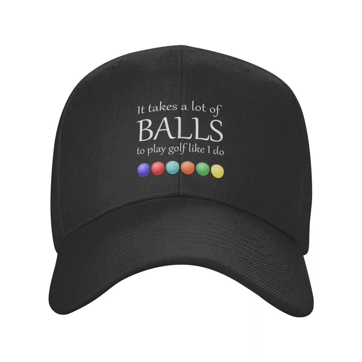 Gorra de béisbol para hombre y mujer, visera de Cosplay, sombrero de sol, marca de lujo, se necesitan muchas bolas para jugar al golf como yo