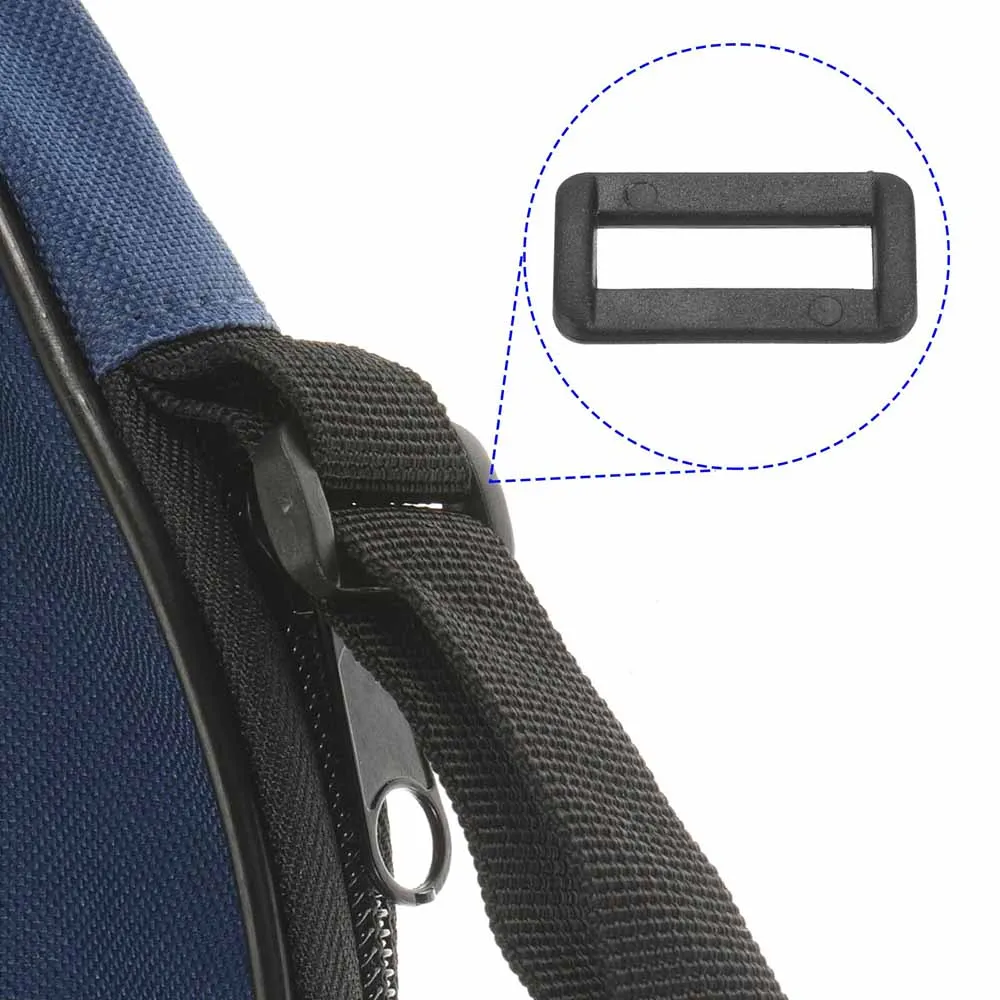 Anillos rectangulares de plástico, hebillas ajustables para bucles, correas para mochilas, accesorios, tamaño 15mm-50mm, 1-100 Uds.