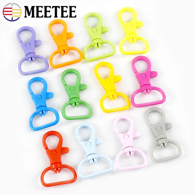 10/30/50Pcs 17/20mm Plastic Carabiner Swivel Hook Buckles Keychain Clasps Bag Strap Side Connector Clip Hooks DIY Accessories