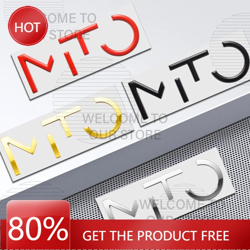 

Hub Caps Car Decor Metal For MITO Alfa Romeo Letter Emblem 3D Sticker Accessories Glossy Black Tail Rear Trunk Decals